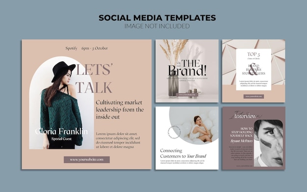Branding Strategy Instagram Social Media Post Templates