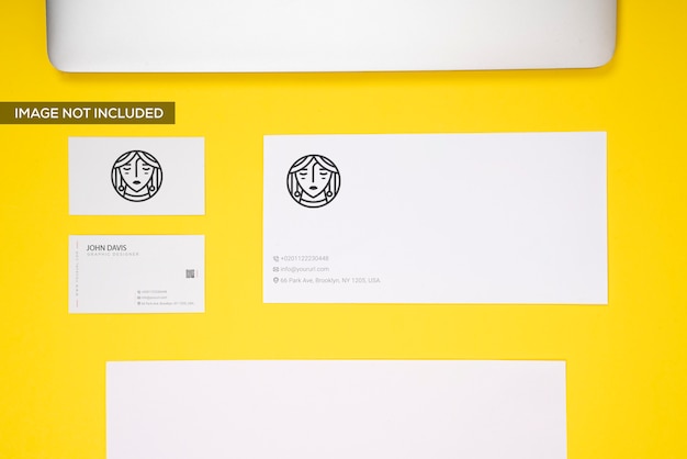 Branding in yellow mockup