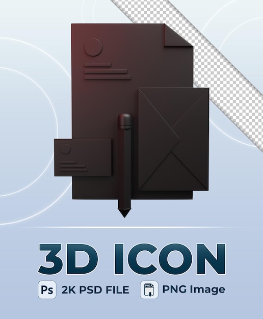 PSD brandingowa ikona 3d