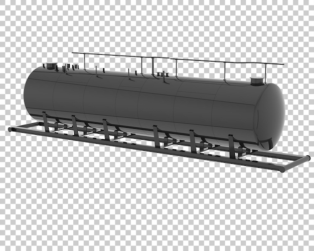 Brandstofopslagtank geïsoleerd op transparante achtergrond 3d-rendering illustratie