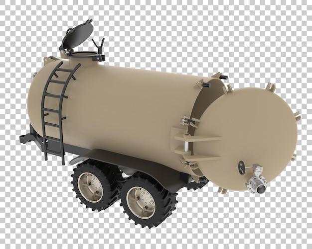 PSD brandstoftank op transparante achtergrond 3d-rendering illustratie