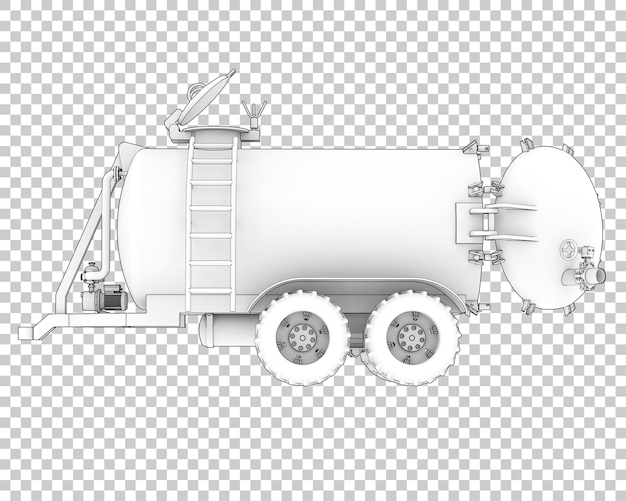 PSD brandstoftank op transparante achtergrond 3d-rendering illustratie