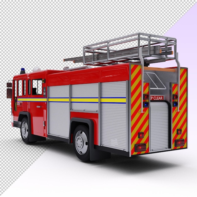 Brandweermotor geïsoleerd