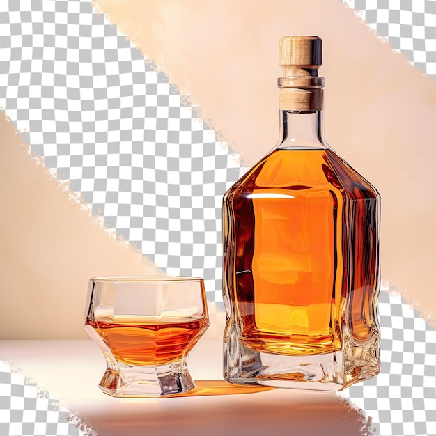 PSD bottiglia di brandy e cognac su uno sfondo trasparente
