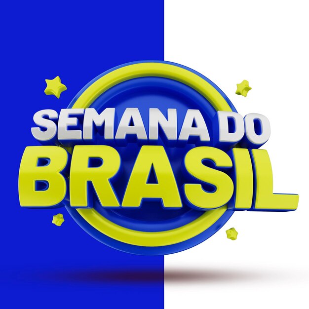 PSD 'brasil week' 3d badge verkoop