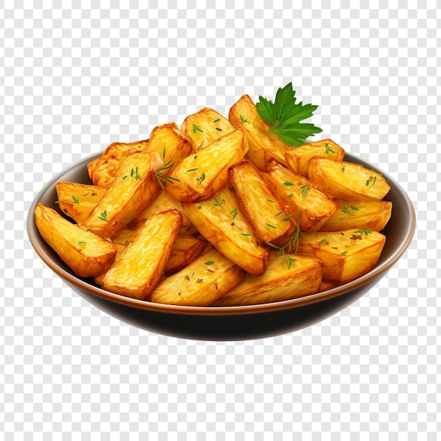 PSD bratkartoffeln жареный картофель, изолированный на прозрачном фоне