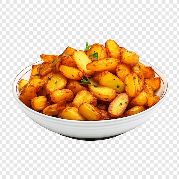 PSD bratkartoffeln fried potatoes isolated on transparent background