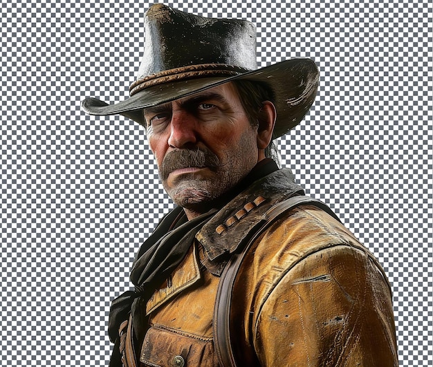 PSD brave charles smith red dead redemption geïsoleerd op een transparante achtergrond