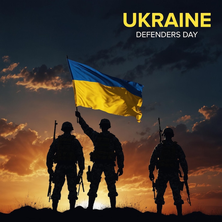 PSD дизайн баннера дня защитников украины psd