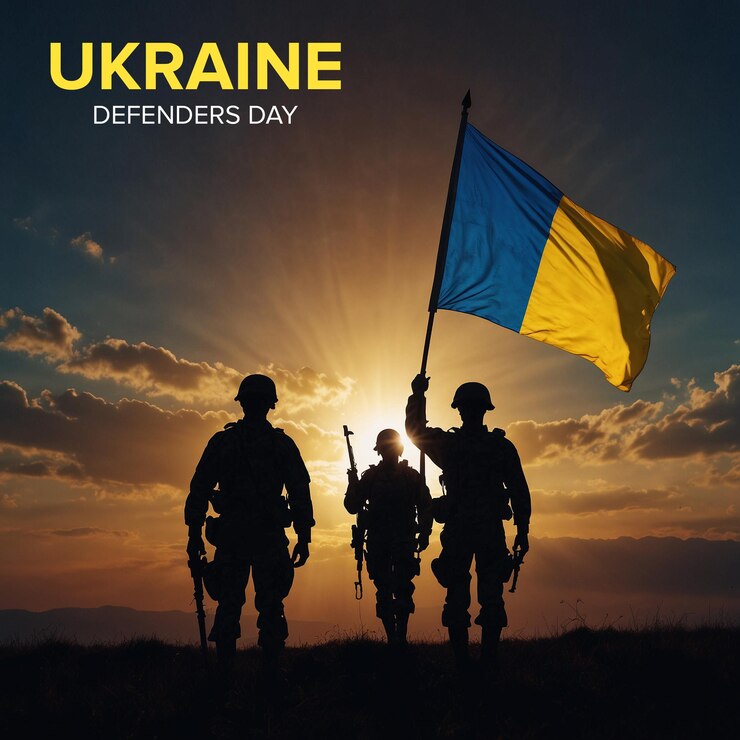 PSD дизайн баннера дня защитников украины psd