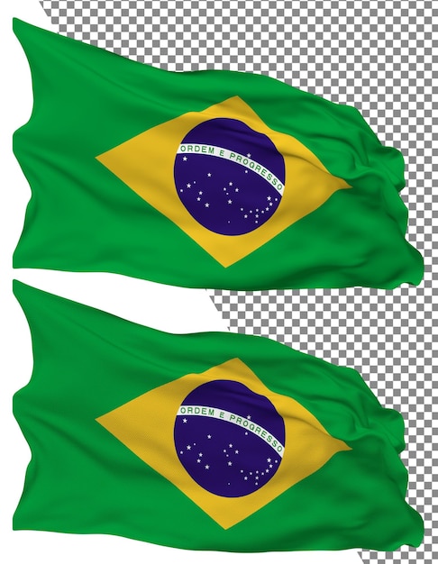 ブラジル ブラジルの国旗 透明な背景 3D レンダリング