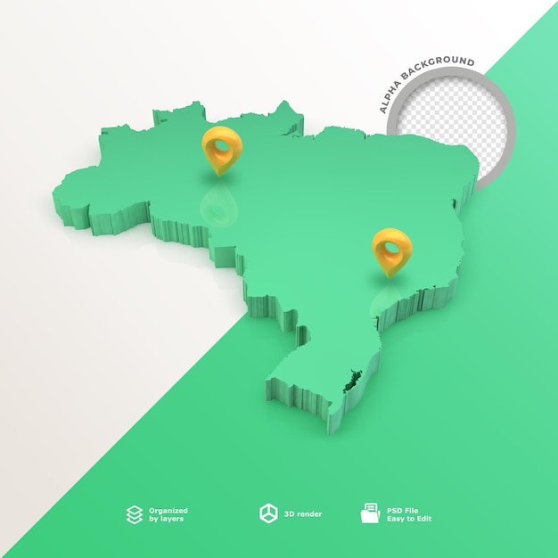 Brazil map render