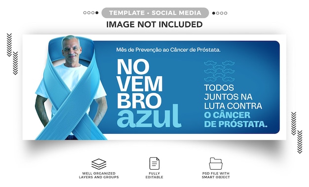 PSD brazil prostate cancer month concept post banner template