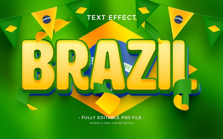 PSD brazil  text effect