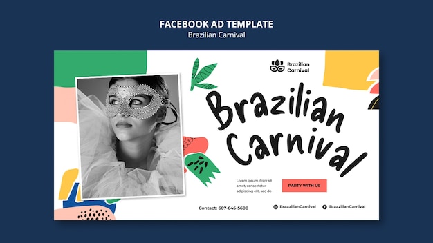 Braziliaanse carnaval facebook sjabloon