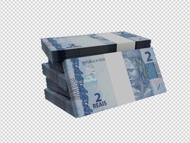 PSD braziliaanse geldbundels van 2 reais