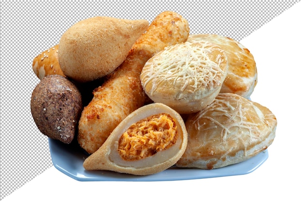 Braziliaanse snacks esfirra kebab patty coxinha worst verpakt