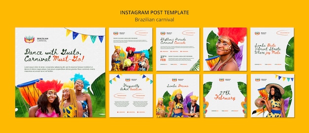 Brazilian carnival celebration instagram posts