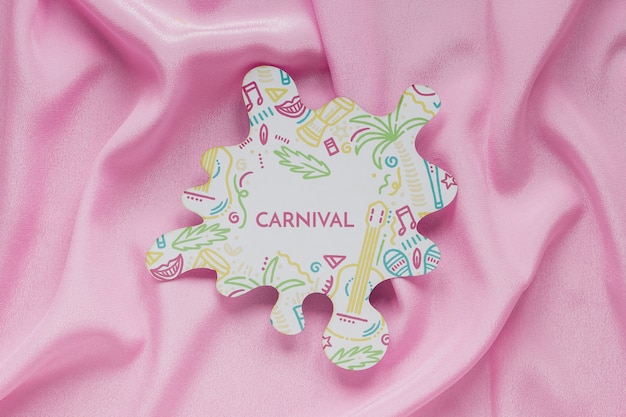 PSD brazilian carnival cut-out on fabric