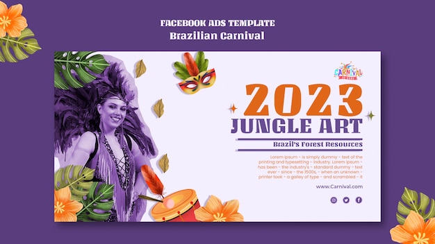 PSD brazilian carnival facebook template