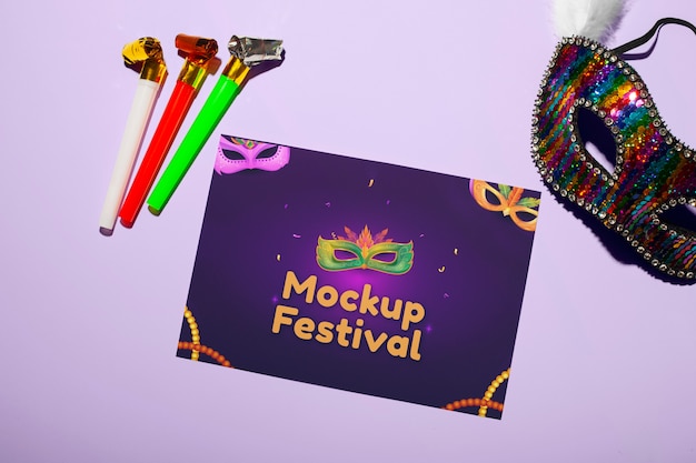 Brazilian carnival flyer mockup