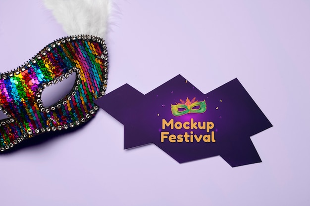 Brazilian carnival flyer mockup