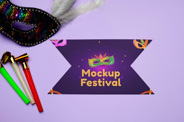 PSD brazilian carnival flyer mockup