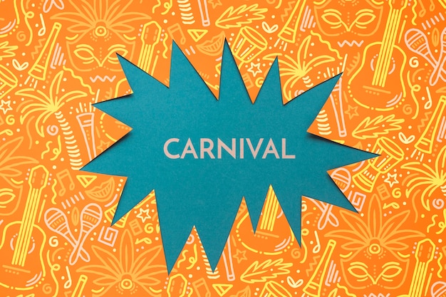 Brazilian carnival paper cut-out