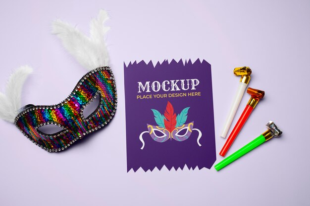 Brazilian carnival poster mockup
