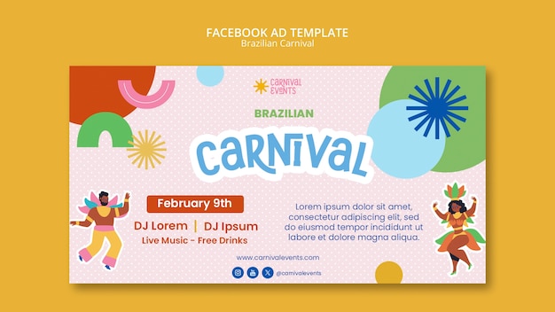 PSD brazilian carnival template design