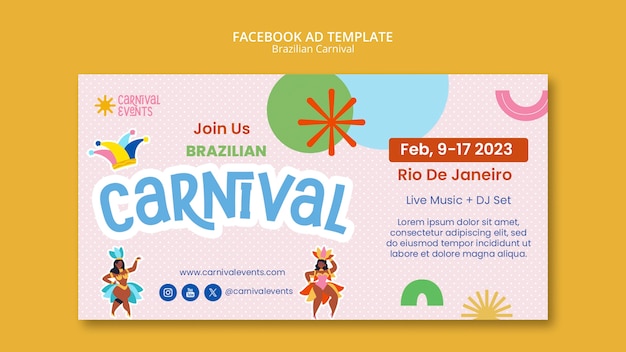 PSD brazilian carnival template design