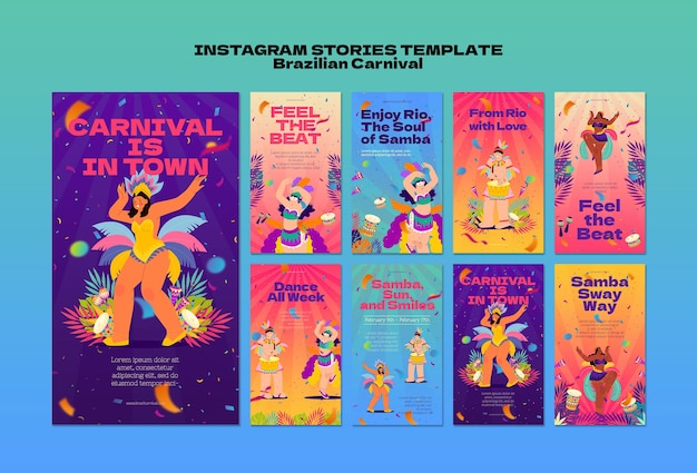Brazilian carnival  template design