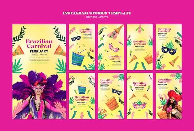 PSD brazilian carnival template design