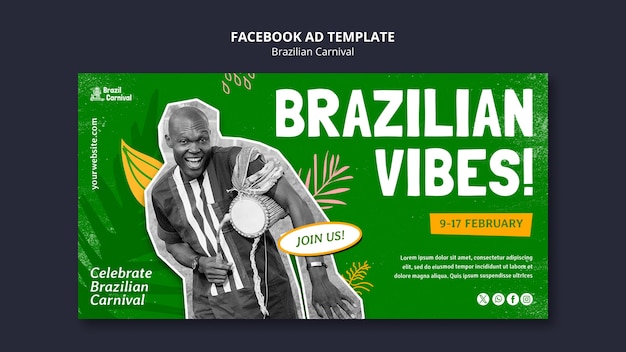 Brazilian carnival template design