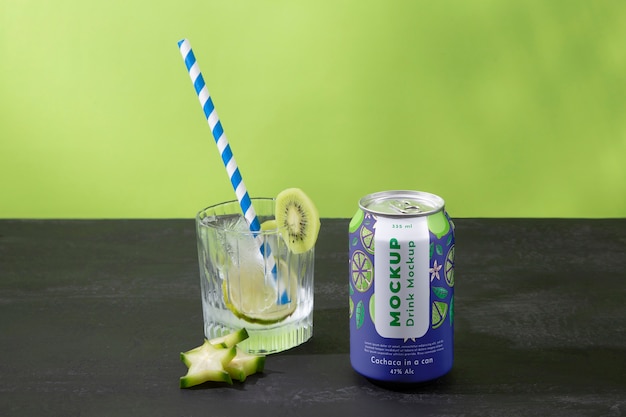 PSD brazilian drink mockup design