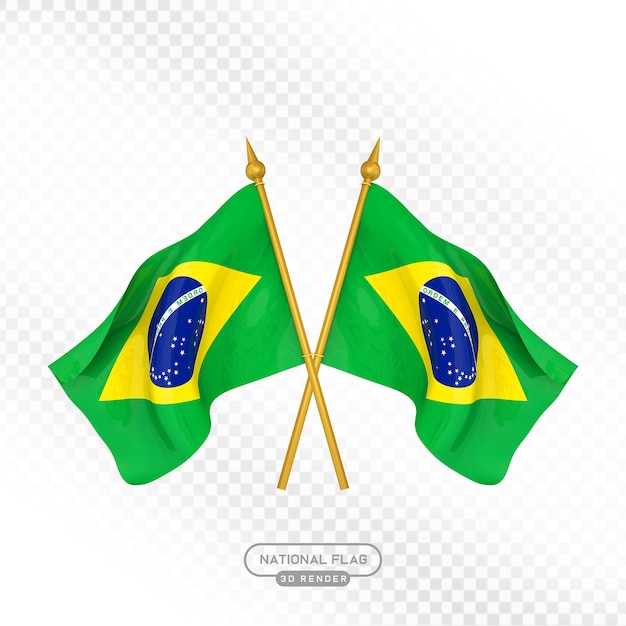 ブラジル国旗 3D レンダリング