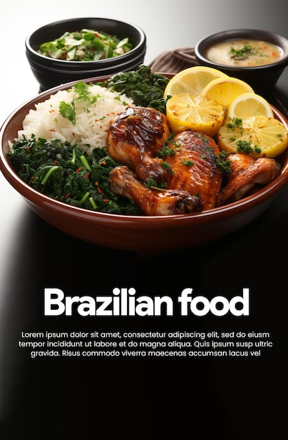 PSD brazilian food background psd