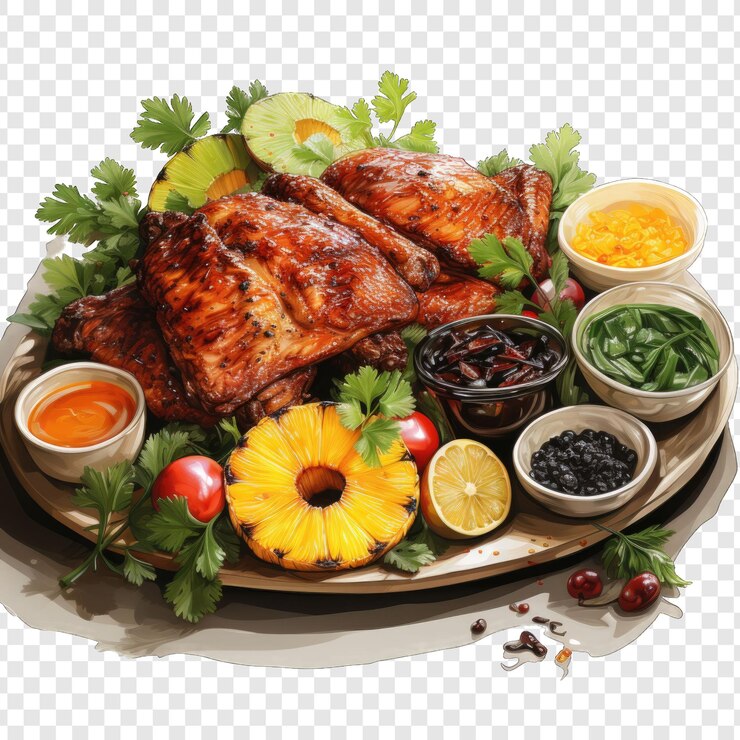 PSD brazilian food isolated style png with white background illustration generative ia