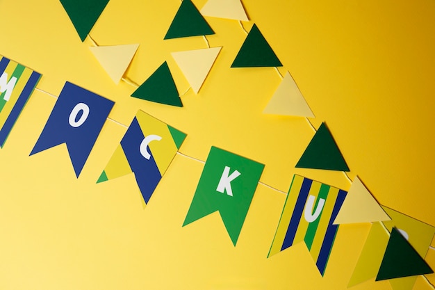 PSD brazilian garland mockup in design