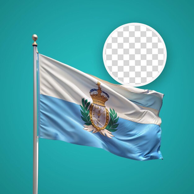 PSD brazilian state flag 3d realistic rio de janeiro brazil