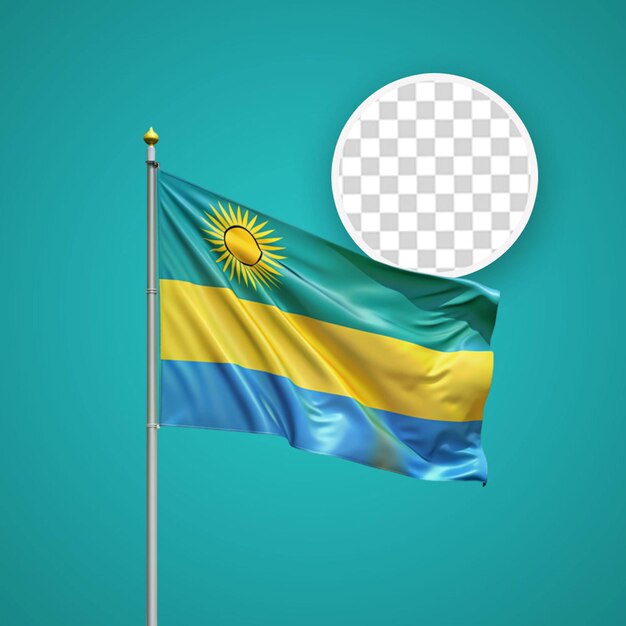 PSD brazilian state flag 3d realistic rondonia brazil