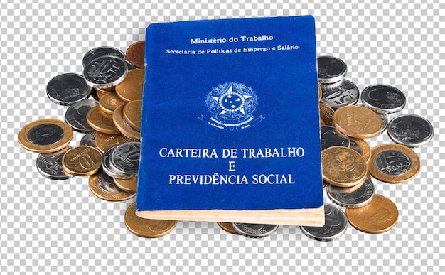 Brazilian Work Card about coins symbolizing labor and income