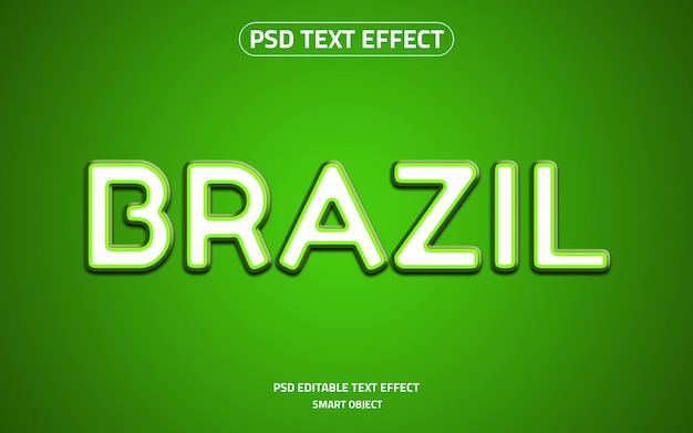 Brazilië bewerkbaar teksteffect logo mockup