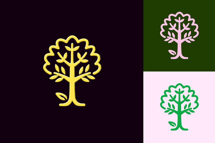 PSD brazilwood z drewnianą ikoną drzewo z czerwonawym logo heartwood kreatywne projekty ikon kultury brazylii