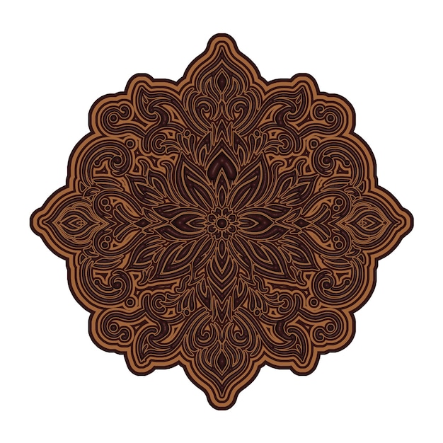 Brązowa mandala ozdobna