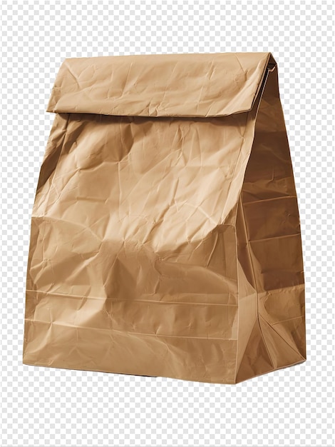 PSD brązowa papierowa torba z etykietą z napisem 