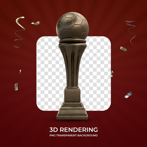 PSD brązowe trofeum renderowania 3d na białym tle przezroczyste tło