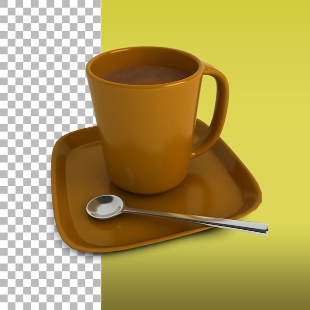 Brązowy kubek do kawy do projektowania materiałów