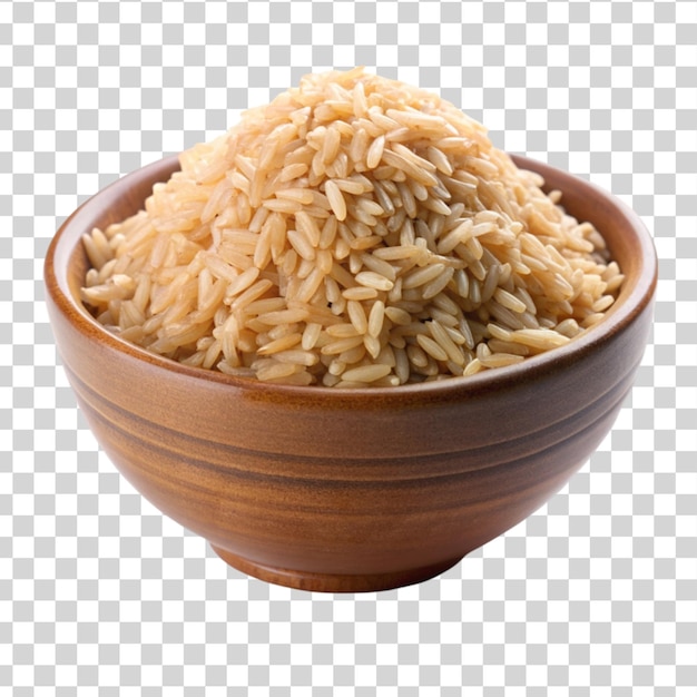 PSD brązowy ryż na łuku izolowany na przezroczystym tle