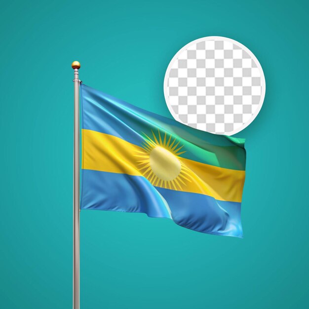 Brazylijska Flaga Państwowa 3d Realistyczna Rondonia Brazylia